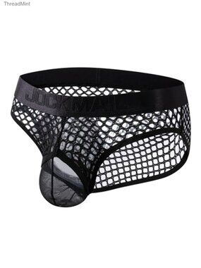 Men's Sexy Mesh Breathable Low Rise Briefs Polyamide Elastane
